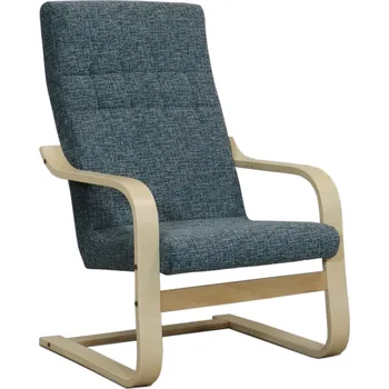 Křeslo Pohupovací čalouněné křeslo ROBIN Odstín trend: Ořech světlý, Druh látky: Skupina A