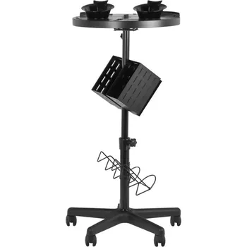 Kadeřnické křeslo GABBIANO KADEŘNICKÝ VOZÍK 188 ČERNÝ ČASOVAČ