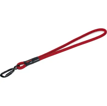 Vodítko pro psa Tamer Lanová ručka TWIST | červená s černým prošitím - 022