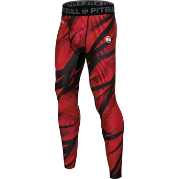 Dámské oblečení PitBull West Coast - pánské legíny DOT CAMO 2 červené M