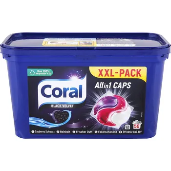 Recenze Coral Black Velvet All in 1 kapsle na praní 50 ks Kapsle na praní Recenze Coral Black Velvet All in 1 kapsle na praní 50 ks