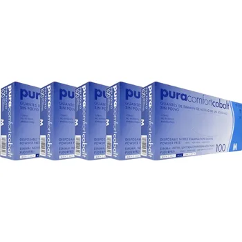 Vyšetřovací rukavice Balení 5ks - Nitrilové vyšetřovací rukavice bez pudru vel. XL, tmavě modré MED-COMFORT bal. 100 ks 215-007-xl