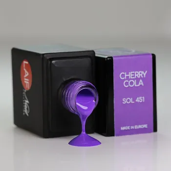 Umělé nehty Laif Gel lak fialový SOL - 451 Cherry Cola 10ml