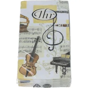 Papírový kapesník musikboutique Papírové kapesníčky HUDEBNÍ NÁSTROJE 2