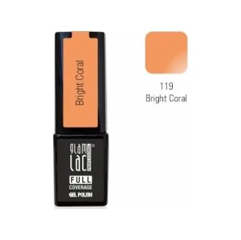 Umělé nehty GlamLac Gel lak oranžový - 119 Bright Coral 6 ml