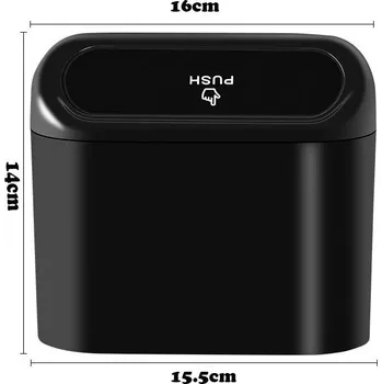 Odpadkový koš Mini odpadkový koš do auta - přenosný, závěsný Barva: Černá