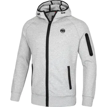 Pánská mikina PitBull West Coast - pánská KPZ mikina HERMES šedý melír 3XL