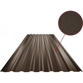 Střešní krytina Plech trapézový tmavě hnědý RAL 8028, TR18A - střešní 0,50mm matný