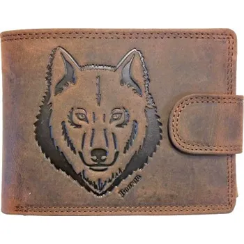 Peněženka Kožená peněženka hnědý VLK