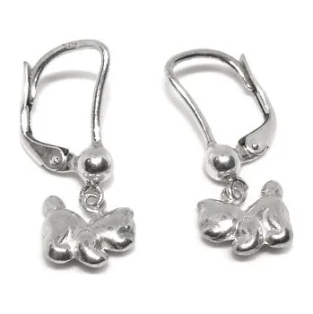 Náušnice Stříbrné visací náušnice kočička - NK7/769 (Stříbrné náušnice visací kočičky)