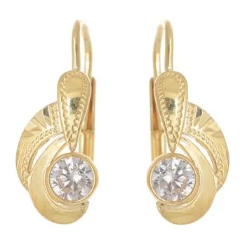 Náušnice Dámské stříbrné pozlacené naušnice STNAU0499F