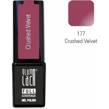 Umělé nehty GlamLac Gel lak fialový - 177 Crushed Velvet 6 ml