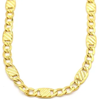 Řetízek Zlatý řetízek Figaro zdobený proužky 5,72g