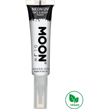 UV NEON barva na tělo a obličej s aplikátorem Bílá
