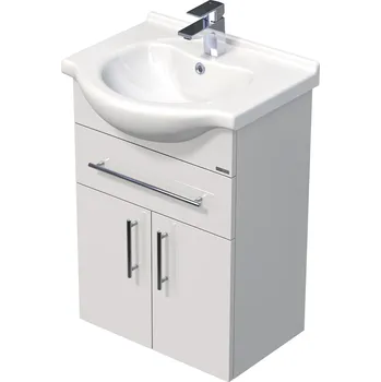 Koupelnový nábytek Interdoor Intedoor ID 55 1Z 2D ID/G Skříňka spodní 55 cm s keramickým umyvadlem ID 55 1Z 2D ID/G