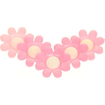 Knoflík plastový knoflík kytička růžová