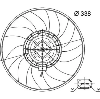 Motor automobilu Větrák, chlazení motoru MAHLE CFF 33 000S