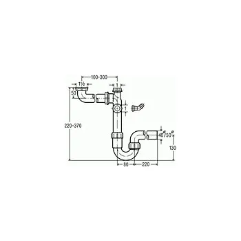 Viega 104429 Trubkový zápachový uzávěr nenáročný na prostor 104 429