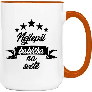 Hrnek velký barevný s potiskem Nejlepší babička na světě - hrnek