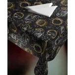 DekorTextil Ubrus s nešpinivou úpravou Perfect Coffee - černý ROZMĚR: pr. 155 cm - kruh