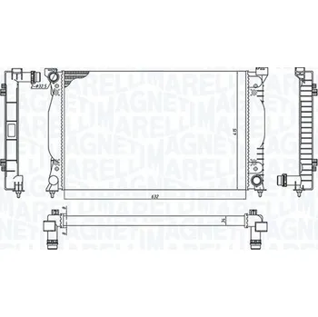 Chladič motoru Chladič, chlazení motoru MAGNETI MARELLI 350213196700