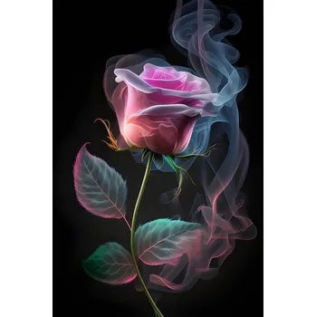 Diamantové malování Diamantové malování - Kouřová růže č. 1060