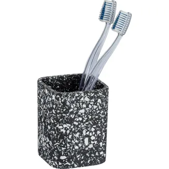 Držák na kartáček Černý kelímek na zubní kartáčky Wenko Terrazzo ID_1416429