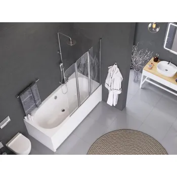 Vanová zástěna Excellent 3-DÍLNÁ VANOVÁ ZÁSTĚNA AXEL 120 x 140 cm Rozměr: 120 x 140, Provedení: levé