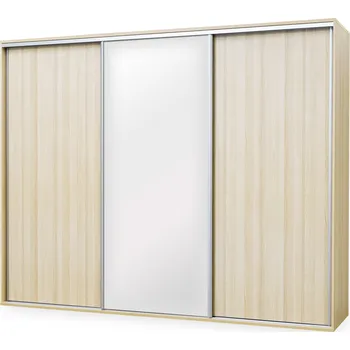 Zrcadlo Nábytek Mikulík Skříň FLEXI 3 - 2x dveře plné, 1x zrcadlo ROZMĚR: (š/v/h) 240 x 220 x 65 cm