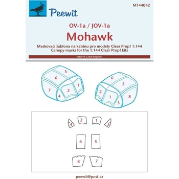 Plastikový model Peewit 1/144 Canopy mask OV-1a/JOV-1a Mohawk (CL.PROP)