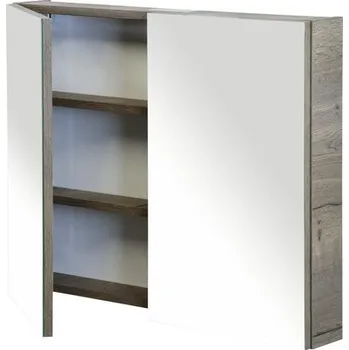 Koupelnový nábytek Zrcadlová skříňka bez osvětlení Sanox 70 x 13 x 65 cm tabacco se 2 dvířky