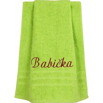 Ručník DekorTextil Dárkový ručník Babička - zelený