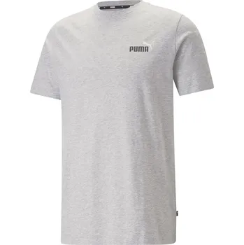 Pánské tričko Pánské Tričko s krátkým rukávem PUMA ESS+ 2 COL SMALL LOGO TEE 67447004 – Šedá S