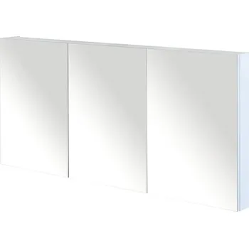 Koupelnový nábytek Zrcadlová skříňka bez osvětlení Sanox 140 x 13 x 65 cm bílá vysoce lesklá se 3 dvířky