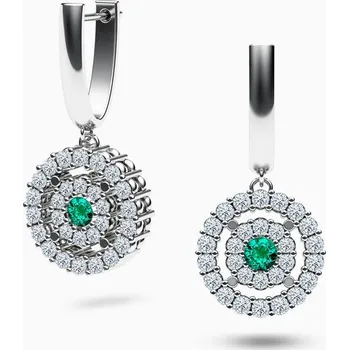 Náušnice Korbička Šperky Náušnice 031 - Smaragdy, diamanty&nbsp;SI1/E -bílé zlato/žluté zlato/červené zlato