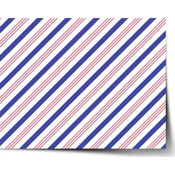 Plakát Sablio Plakát Modročervené pruhy - 60x40 cm