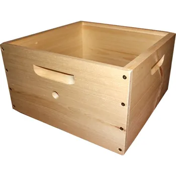 Celodřevěný nástavek rozložený pro 11 rámků bez očka a s vyvrtanými úchopy 39 x 24 cm