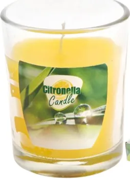 Svíčka Citronella Svíčka proti komárům ve skle 130 g žlutá