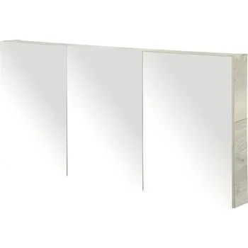 Koupelnový nábytek Zrcadlová skříňka bez osvětlení Sanox 140 x 13 x 65 cm dub přírodní 3 dvířka