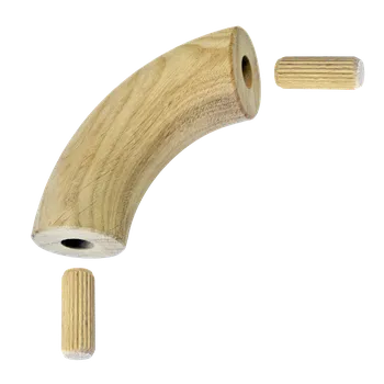 Spojovací oblouk ø 42 mm, dub, broušený povrch bez nátěru
