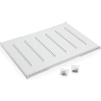 Elektroinstalační materiál Triton RAC-UP-950-H4 Police, s perforací 19", 1U, 950mm, max.nosnost 150kg, integrované podpěry RAL7035, bílá RAC-UP-950-H4