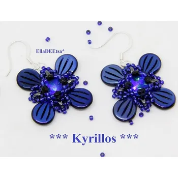 Korálek Náušnice Kyrillos č. 1839 - stavebnice