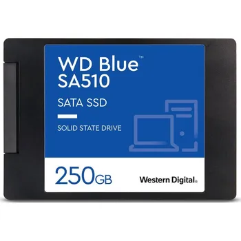 Počítač WD Blue SA510 2,5" Powered by SANDISK 250GB SSD disk, interní, 250GB, SATA III, 2,5", 7mm WDS250G3B0A-00AXR0