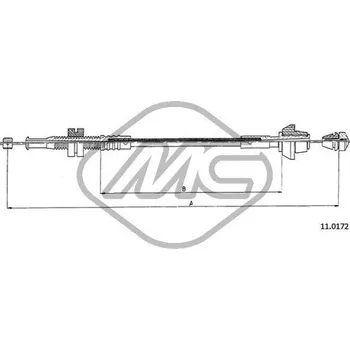 Lanko parkovací brzdy Lanko plynu, , 6200944, 91AB9C799AB, Metalcaucho, 81907