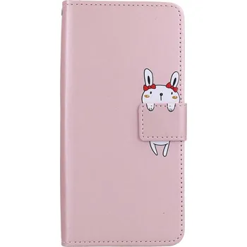 Pouzdro na mobilní telefon Pouzdro Xiaomi Redmi Note 12 Pro+ 5G knížkové růžové s králíčkem (kryt neboli obal na Xiaomi Redmi Note 12 Pro+ 5G)