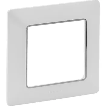 Elektrická zásuvka Legrand VALENA LIFE Rámeček jednonásobný BÍLÁ-CHROM pro všechny typy mechanismů Valena Life /754031/