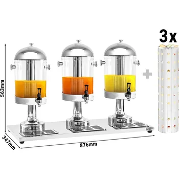 Dávkovač mýdla G.Gastro Dávkovač džusu z nerezové oceli - 3x 7,5L
