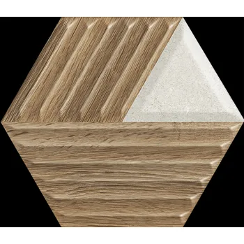 Stavební materiál PARADYZ OBKLAD WOODSKIN MIX C HEKS. STRUK. 19,8x17,1 PAR-157747