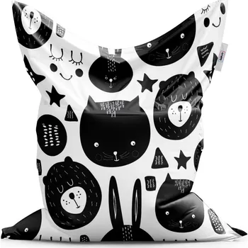 Sedací pytel Sablio Sedací vak Classic Kočička a medvěd - 200x140 cm