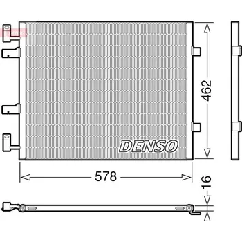 Výparník klimatizace Kondenzátor, klimatizace DENSO DCN20041